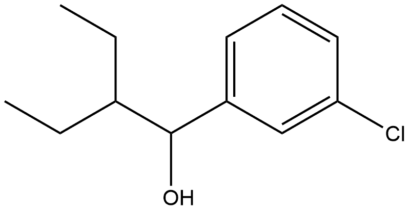 3-Chloro-α-(1-ethylpropyl)benzenemethanol 结构式