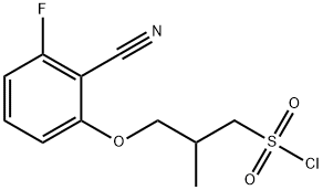 3-(2-CYANO-3-FLUOROPHENOXY)-2-METHYLPROPANE-1-SULFONYL CHLORIDE 结构式