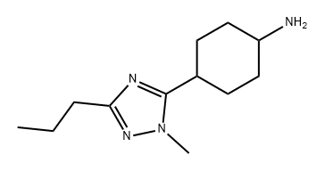 Cyclohexanamine, 4-(1-methyl-3-propyl-1H-1,2,4-triazol-5-yl)- 化学構造式