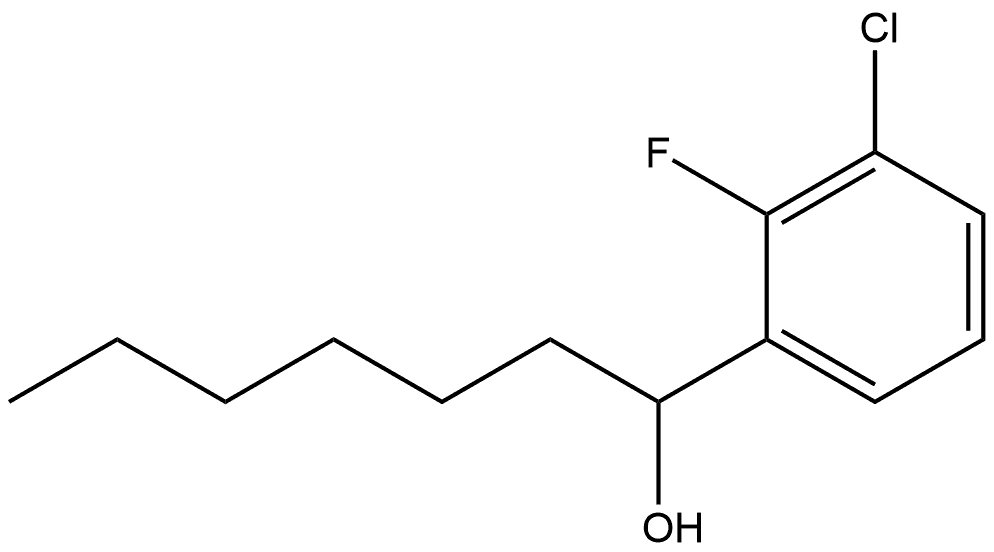 3-Chloro-2-fluoro-α-hexylbenzenemethanol 结构式