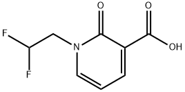 3-Pyridinecarboxylic acid, 1-(2,2-difluoroethyl)-1,2-dihydro-2-oxo- Struktur