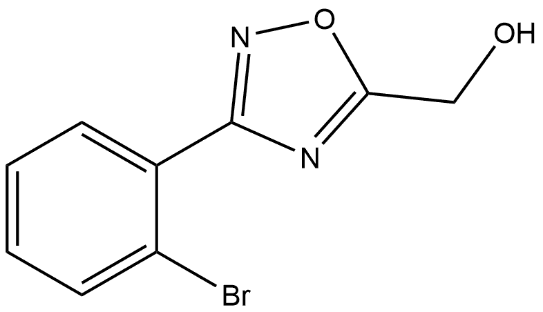 3-(2-溴苯基)-1,2,4-噁二唑-5-基]甲醇, 1340261-03-1, 结构式
