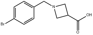 1-[(4-Bromophenyl)methyl]azetidine-3-carboxylic acid 化学構造式