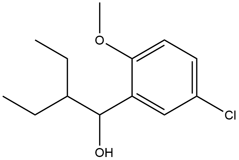 5-Chloro-α-(1-ethylpropyl)-2-methoxybenzenemethanol,1340293-84-6,结构式