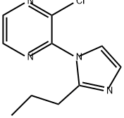 Pyrazine, 2-chloro-3-(2-propyl-1H-imidazol-1-yl)- Structure
