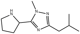 1H-1,2,4-Triazole, 1-methyl-3-(2-methylpropyl)-5-(2-pyrrolidinyl)- Structure