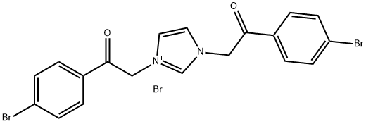 1H-Imidazolium, 1,3-bis[2-(4-bromophenyl)-2-oxoethyl]-, bromide (1:1)