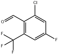 2-chloro-4-fluoro-6-(trifluoromethyl)benzaldehyde Structure