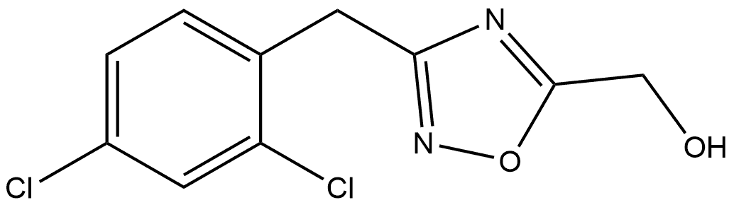 3-(2,4-二氯苄基)-1,2,4-噁二唑-5-基]甲醇, 1341107-79-6, 结构式