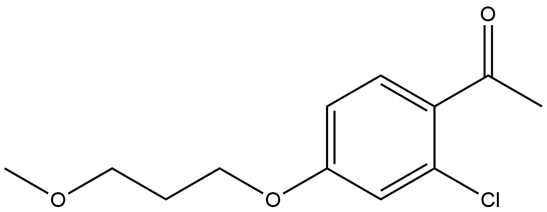 1-[2-Chloro-4-(3-methoxypropoxy)phenyl]ethanone 化学構造式