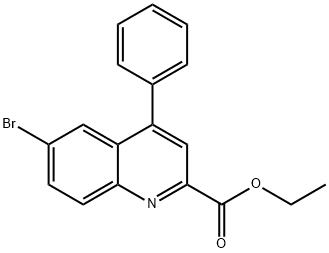 ETHYL 6-BROMO-4-PHENYLQUINOLINE-2-CARBOXYLATE,1341220-94-7,结构式