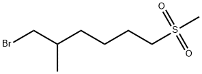 Hexane, 1-bromo-2-methyl-6-(methylsulfonyl)- Struktur