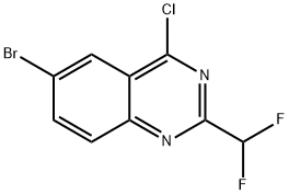 6-bromo-4-chloro-2-(difluoromethyl)quinazoline Struktur