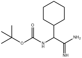 tert-butyl N-[carbamimidoyl(cyclohexyl)methyl]carbamate Structure
