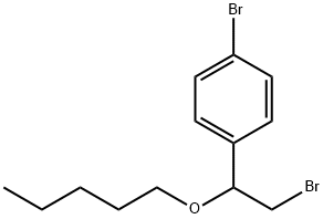 Benzene, 1-bromo-4-[2-bromo-1-(pentyloxy)ethyl]- Structure