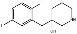 3-Piperidinol, 3-[(2,5-difluorophenyl)methyl]- Structure