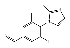 Benzaldehyde, 3,5-difluoro-4-(2-methyl-1H-imidazol-1-yl)- Struktur