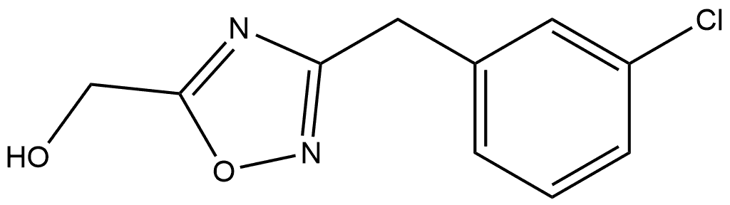 3-(3-氯苄基)-1,2,4-噁二唑-5-基]甲醇, 1341519-35-4, 结构式