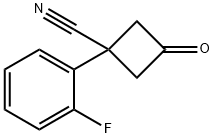 Cyclobutanecarbonitrile, 1-(2-fluorophenyl)-3-oxo- Struktur