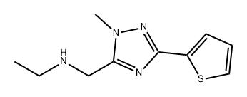 N-((1-甲基-3-(噻吩-2-基)-1H-1,2,4-三唑-5-基)甲基)乙胺,1341596-27-7,结构式