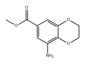 1,4-Benzodioxin-6-carboxylic acid, 8-amino-2,3-dihydro-, methyl ester Struktur