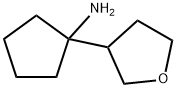 Cyclopentanamine, 1-(tetrahydro-3-furanyl)- Struktur