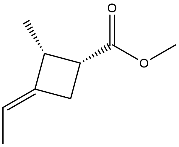 Cyclobutanecarboxylic acid, 3-ethylidene-2-methyl-, methyl ester, [1R-|