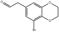 2-(8-溴-2,3-二氢苯并[B][1,4]二噁英-6-基)乙醛,1341807-51-9,结构式