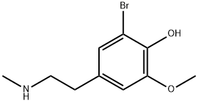 2-溴-6-甲氧基-4-(2-(甲氨基)乙基)苯酚 结构式