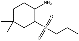 Cyclohexanamine, 4,4-dimethyl-2-(propylsulfonyl)- Structure