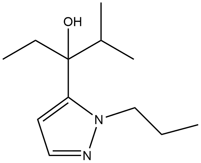 α-Ethyl-α-(1-methylethyl)-1-propyl-1H-pyrazole-5-methanol Structure