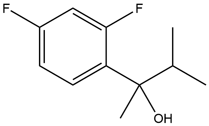 2,4-Difluoro-α-methyl-α-(1-methylethyl)benzenemethanol 化学構造式
