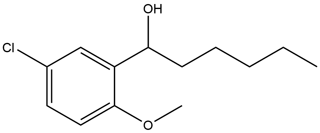 5-Chloro-2-methoxy-α-pentylbenzenemethanol,1342375-23-8,结构式