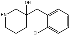 3-Piperidinol, 3-[(2-chlorophenyl)methyl]- Structure