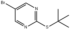 Pyrimidine, 5-bromo-2-[(1,1-dimethylethyl)thio]- Struktur