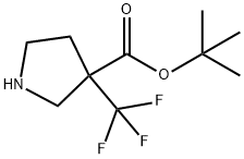 tert-butyl 3-(trifluoromethyl)pyrrolidine-3-carboxylate 化学構造式