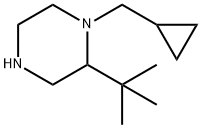 Piperazine, 1-(cyclopropylmethyl)-2-(1,1-dimethylethyl)- Structure