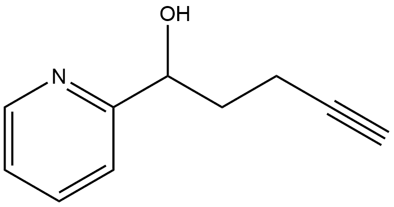 1-(pyridin-2-yl)pent-4-yn-1-ol Struktur