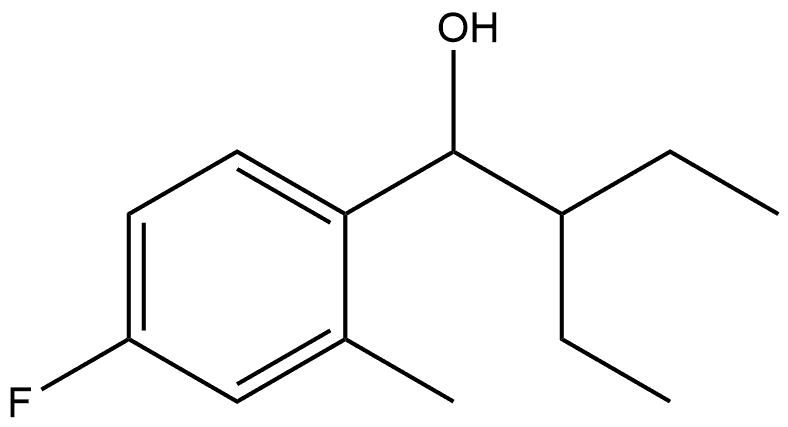 α-(1-Ethylpropyl)-4-fluoro-2-methylbenzenemethanol Struktur