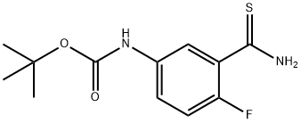 Carbamic acid, N-[3-(aminothioxomethyl)-4-fluorophenyl]-, 1,1-dimethylethyl ester Structure