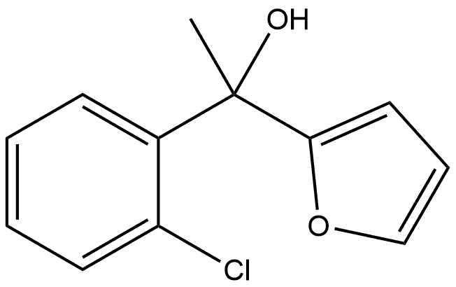 1-(2-chlorophenyl)-1-(furan-2-yl)ethanol 结构式