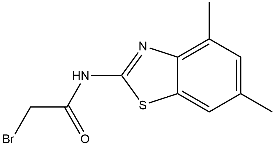 2-Bromo-N-(4,6-dimethyl-2-benzothiazolyl)acetamide Structure