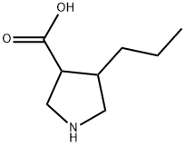 4-丙基吡咯烷-3-羧酸 结构式