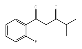 1-(2-氟苯基)-4-甲基戊烷-1,3-二酮,1343235-55-1,结构式