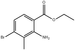 Benzoic acid, 2-amino-4-bromo-3-methyl-, ethyl ester Struktur