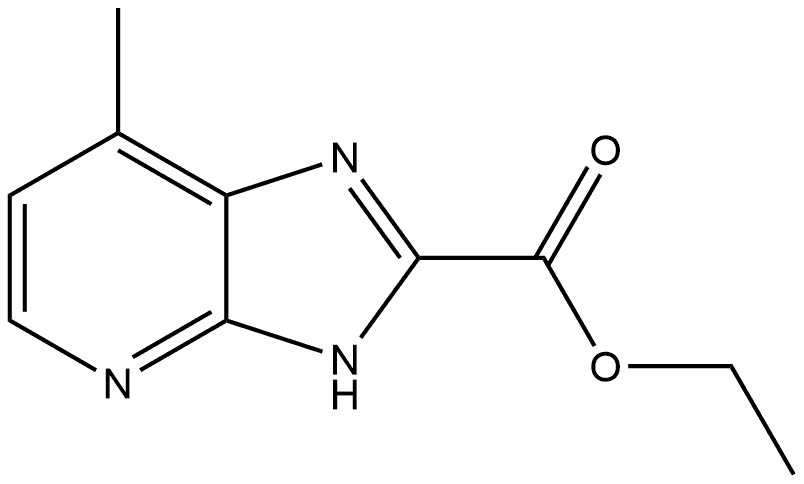 7-甲基-1H-咪唑并[4,5-B]吡啶-2-甲酸乙酯,1343302-57-7,结构式