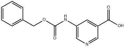 3-Pyridinecarboxylic acid, 5-[[(phenylmethoxy)carbonyl]amino]- Struktur