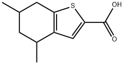 4,6-dimethyl-4,5,6,7-tetrahydro-1-benzothiophene2-carboxylic acid Struktur