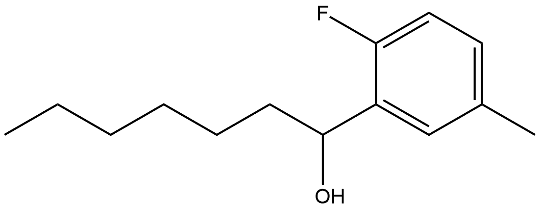 2-Fluoro-α-hexyl-5-methylbenzenemethanol,1343506-25-1,结构式