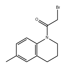 Ethanone, 2-bromo-1-(3,4-dihydro-6-methyl-1(2H)-quinolinyl)- Struktur